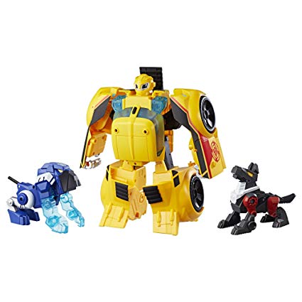 Playskool Heroes Transformers Rescue Bots Bumblebee Rescue Guard 10-Inch Converting Toy Robot Action Figure, Lights and Sounds, Toys for Kids Ages 3 and Up