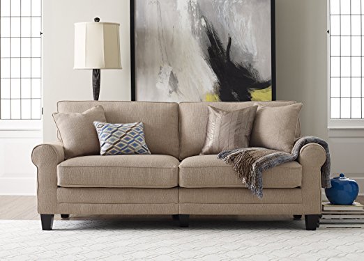 Serta RTA Copenhagen Collection 73" Sofa in Marzipan, CR43536PB