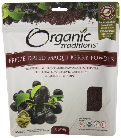 Organic Traditions Organic Powder, Maqui Berry, 3.5 Ounce