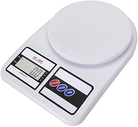 PaxMore Electronic Kitchen Digital Weighing Scale, Multipurpose (White, 10 Kg)