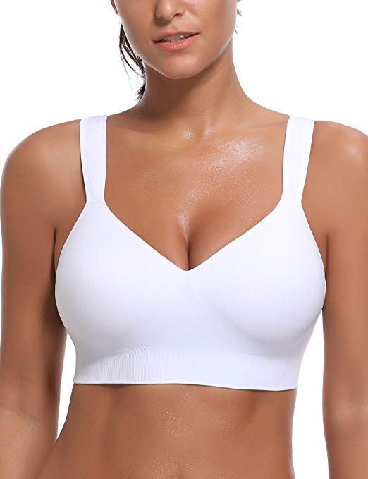 WingsLove Women's Sports Bra Seamless Full Support Coverage Wireless Sport Bras