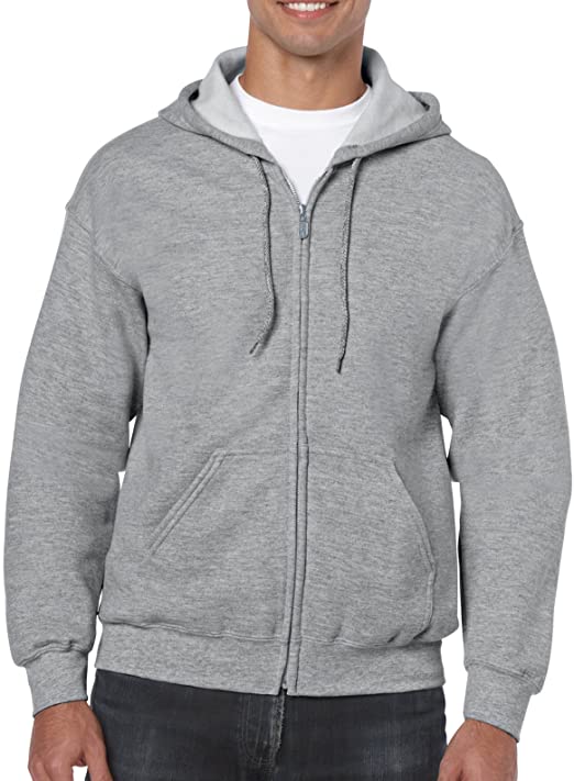 Gildan Mens Fleece Zip Hooded Sweatshirt