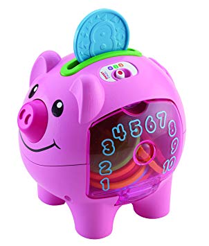 Fisher-Price Smart Stages Piggy Bank, Baby Electronic Educational Toy with Songs and Phrases and Lights teaching Counting, Numbers, Colours, 6 Months Plus