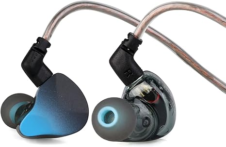 Linsoul Kiwi Ears Dolce 10mm LDP Dynamic Driver in-Ear Monitor, HiFi IEM with 3D Printed Resin Shell, Detachable 2 Pin OCC Cable for Audiophile Musician DJ