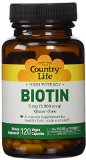 Country Life High Potency Biotin 5 mg Vegetarian Capsules 120-Capsules