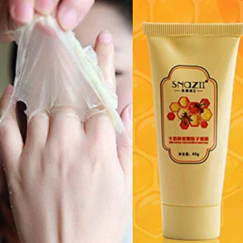 Inverlee Home Spa Manicure Hand Mask Moisturizing Honey Peel off Hand Skin Care Moisturizing Whitening Exfoliating Calluses Milk Honey Paraffin Wax Hand Mask (Yellow)