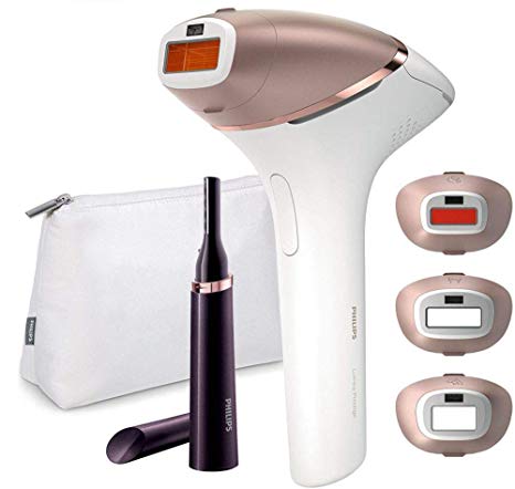 PHILIPS Lumea BRI956/60 Prestige IPL Hair Removal Tool with 4 Attachments for Body, Face, Bikini and Armpits and 1 Satin Compact Touch-Up Pen Trimmer - Cordless and Corded Power - Newest Version