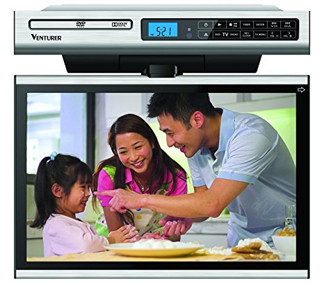 Venturer KLV3915 15.4-Inch Undercabinet Kitchen LCD TV/DVD Combo