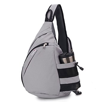 YUOTO Sling Backpack Crossbody Over Shoulder One Strap Rope Bag Unbalance Triangle Pack Bookbag for Women & Men