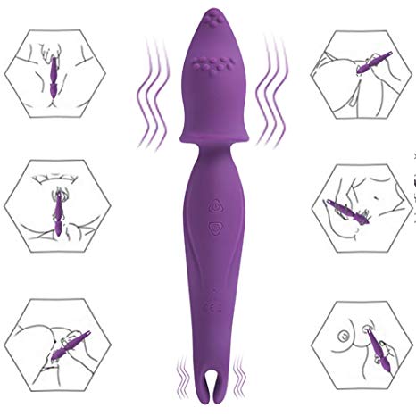 G Spot Clitoral Vibrator with Vibrating Nipple Clamp for Clitoris Stimulation,Waterproof Clit Stimulator with 7 Strong Vibration Modes Quiet Dual Motor,Adult Sex Toys for Women (Clitoral Vibrators)