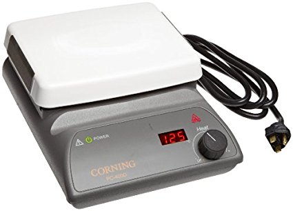 Corning 6795-400D PC-400D Hot Plate, Digital Display, 5" x 7" Pyroceram Top, 7.75 x 4.25 x 11" (L x W x H), 5 to 550 Degrees C, 120V/60Hz