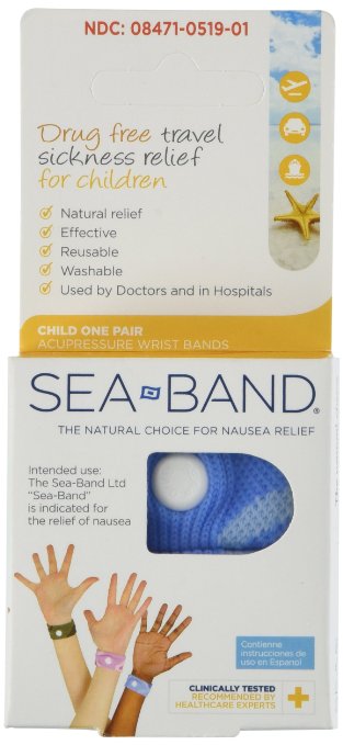 Sea Band - Child Wrist Band - One Pair *** Color Varies ***