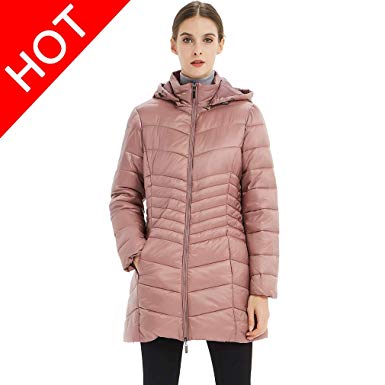 Plusfeel Women's Lightweight Hooded Warm Jacket Coat Outdoor Parka Zipper Coat, S-3XL