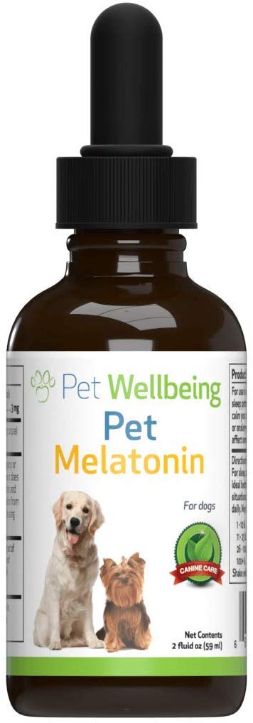 Pet Wellbeing Pet Melatonin for Dogs - Natural Support for Relaxation & Cortisol Level Maintenance in Canines - 2oz (59ml)