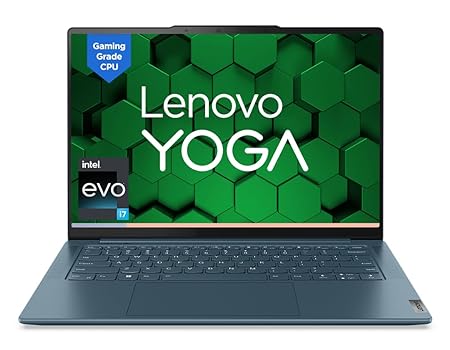 Lenovo Yoga Pro 7 Intel Core i7-13700H 14.5"(37cm) 2.5K IPS 350Nits Laptop(16GB/1TB SSD/Windows 11/Office 2021/Backlit/FHD IR Camera/E-Shutter/Alexa/3 Month Game Pass/Tidal Teal/1.49Kg), 82Y700A2IN