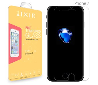 iPhone 7 Tempered Glass Screen Protector, IXIR [9H Extreme Hardness] {Full HD} {Easy Installation System} PRO  Tempered Glass Screen Protector for iPhone 7