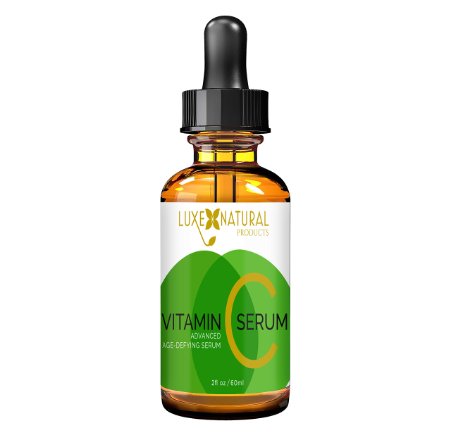 Vitamin C Serum - 2 fl. oz - Luxury Anti-Aging Vegan Formula With 20% Organic Vitamin C & Hyaluronic Acid For Flawless Skin - Fade Sun Spots, Reduce Fine Lines & Wrinkles