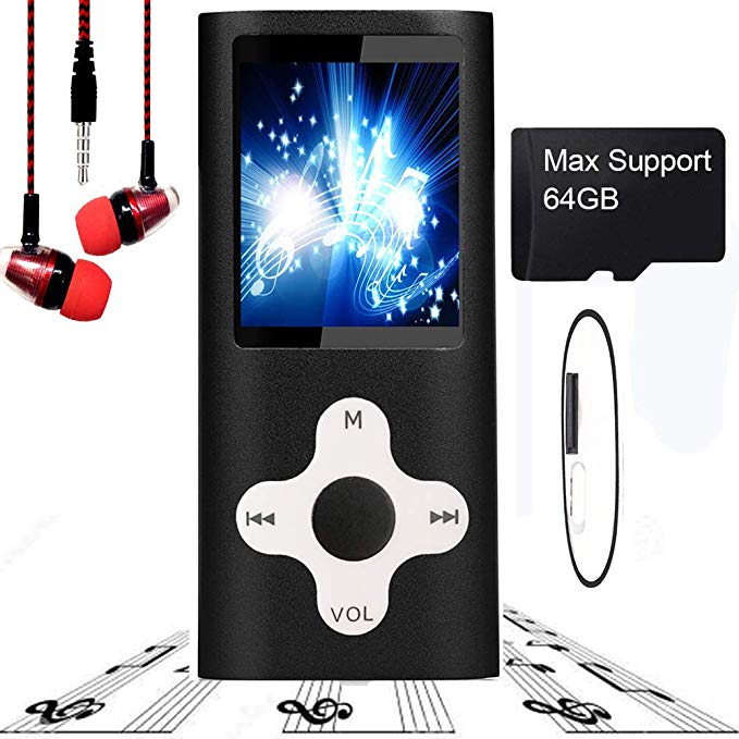 MP3 Player / MP4 Player, Hotechs MP3 Music Player Slim Classic Digital LCD 1.82'' Screen with FM Radio