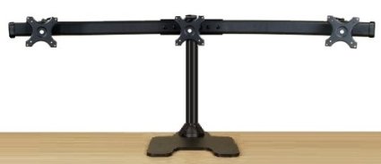 EZM Deluxe Triple Monitor Mount Stand Free Standing Supports up to 3 28" (002-0020)