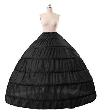MISSYDRESS Full A-line 6 Hoop Floor-length Bridal Dress Gown Slip Petticoat