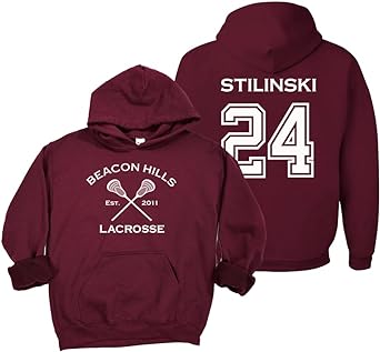 The Creating Studio Adult Retro Stilinski 24 Beacon Hills Lacrosse 2-Sided Hoodie
