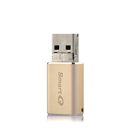 SmartQ C326, USB 3.0/2.0 OTG Micro Card Reader for Windows, Mac OS x and Android, Compatible with Micro-SDXC, Micro-SDHC and Micro-SD with Micro-USB Connector, Gold