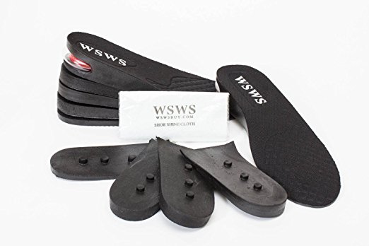 WSWS 5-Layer Height Increase Taller Insole Shoes Pad Air Cushion for MEN (approximately 3.5 inches)  WSWS Shoe Shine Cloth