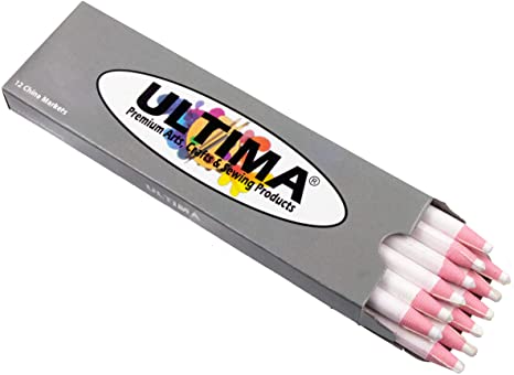 Ultima China Marker – Peel-Off Grease Pencil/Wax Pencil – Leaves Opaque, Easy to Remove Markings on all Glazed, Non-Porous & Polished Surfaces (White)