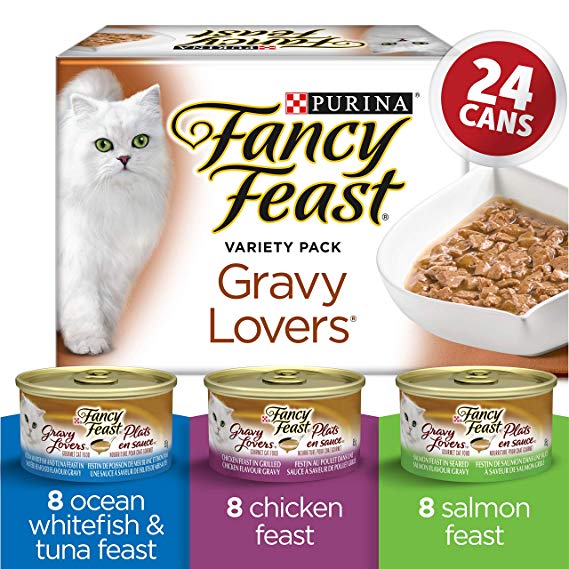 Fancy Feast Gravy Lovers Wet Cat Food Variety Pack, 85 g (24 pack)