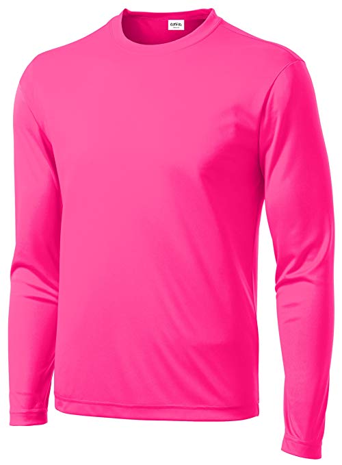 Clothe Co. Men's Long Sleeve Moisture Wicking Athletic Sport Training T-Shirt