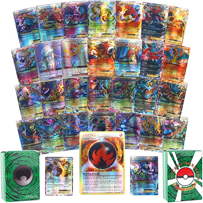 100-Piece Cards Pack: 20 GX   20 Mega   1 Energy   59 EX Arts, Made by Third Party, Includes Perfect Box!