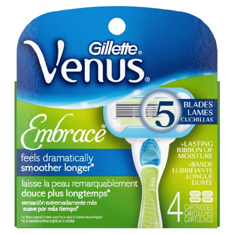 Gillette Venus Embrace Women's Razor Blade Refills 4 Count