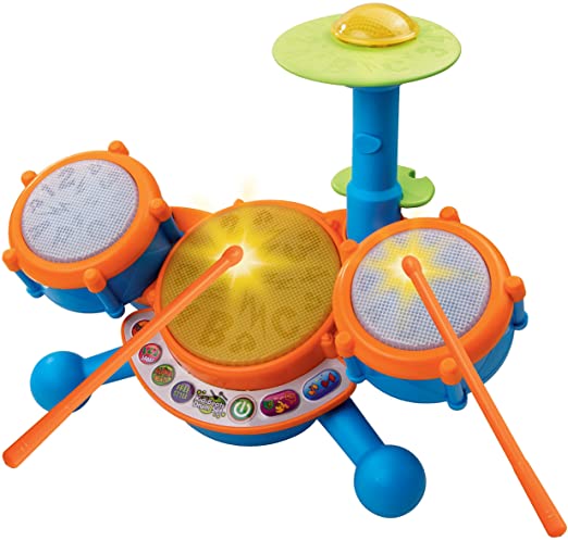 VTech KidiBeats Kids Drum Set, Orange