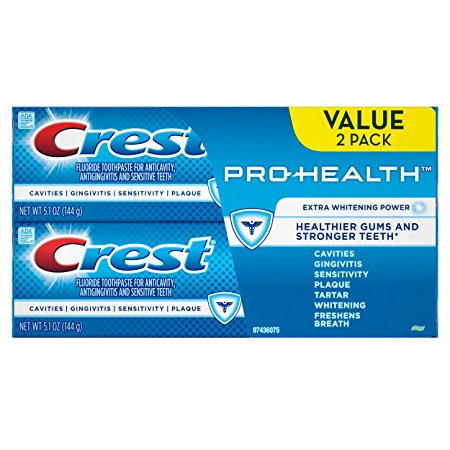 Crest Pro-Health Extra Whitening Power Toothpaste 5.1 oz., Twin