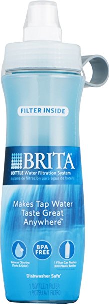 Brita 35558 20 Ounce Brita Water Bottle With Filter (2pack) Color May Vary