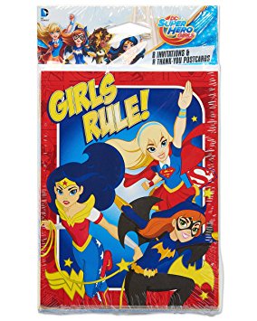 American Greetings DC Super Hero Girls Invite and Thank-You Combo Pack (8 Count)