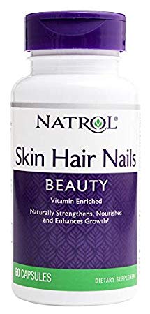 Natrol Skin, Hair and Nails Beauty Capsules, Packed with Vitamin Enhancing Ingredients Great Value, 60 Count