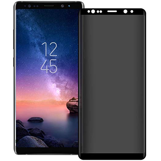 Galaxy Note 8 Privacy Screen Protector, Protective Film [3D Curved] [Case Friendly] 9H Hardness Anti-Spy Tempered Glass Filmy, for Samsung Galaxy Note 8 (6.2") Black