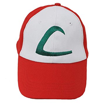 OliaDesign Pokemon ASH KETCHUM Trainer Costume Cosplay Baseball Hat Cap Summber Sun Kids Adjustable