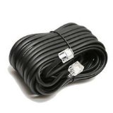25 Feet Black Telephone Extension Cord Cable Line Wire