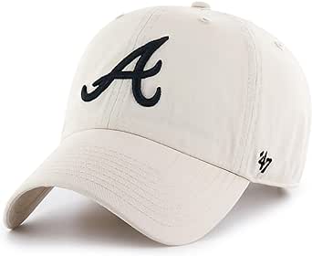 '47 MLB Natural Clean Primary Logo Clean Up Adjustable Strap Hat Cap, Adult One Size Fits All