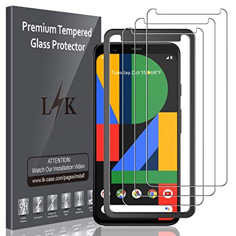 LK [3 Pack Screen Protector for Google Pixel 4 XL, Tempered Glass [Lifetime Replacements Warranty] Screen Protector for Google Pixel 4 XL