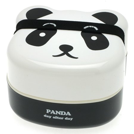 Kotobuki 280-129 2-Tiered Bento Box, Panda Face