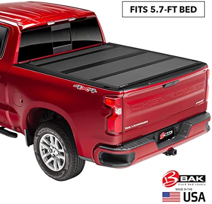 BAK BAKFlip MX4 Hard Folding Truck Bed Tonneau Cover | 448227 | Fits 2019-20 New Body Style Dodge Ram 1500, Does Not Fit With Multi-Function (Split) Tailgate 5'7" Bed