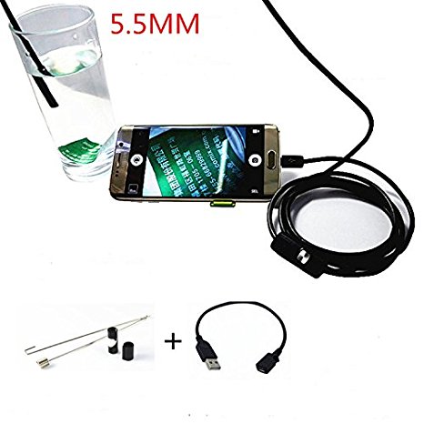 6.5Ft (2M) Cable 7Mm Lens Android Otg Endoscope Tube For Phones With Otg And Uvc Function