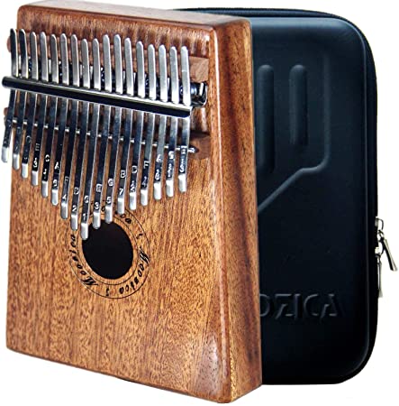 Moozica 17 Keys Kalimba Thumb Piano, Tone Wood Marimba with Professional Kalimba Case and Learning Instruction (Mahogany-K17M)