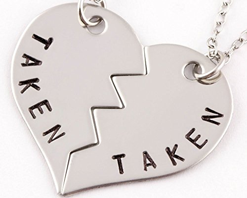 2 Piece Taken Necklace Set | Anniversary Gift | Boyfriend Girlfriend Gift | Couples Jewelry | Stainless Steel