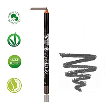 PuroBIO Certified Organic - Highly-Pigmented Metallic Eyeliner Pencil - Dark Gray 03 with Almond, Sesame Oils, Vitamins, Plant Derived Pigments and Waxes. VEGAN.ORGANIC.MADE IN ITALY.