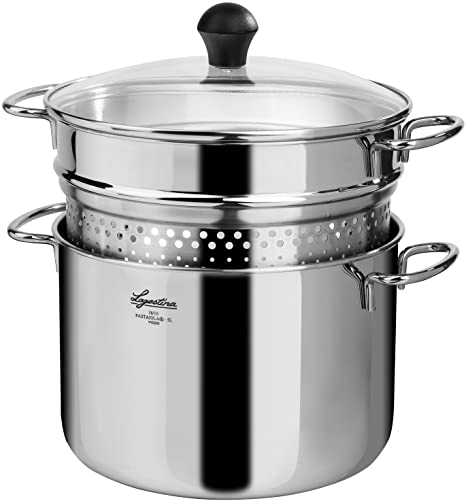 Lagostina Pastaiola, Stainless Steel 18/10, Capacity 5 Liters, Diameter 22 cm, Silver