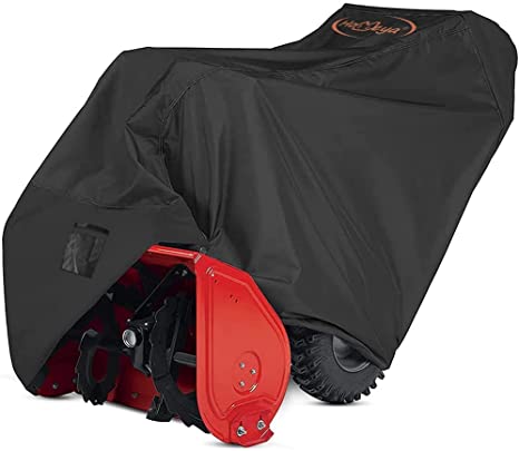IC ICLOVER Snow Blower Cover, Universal fit Two Stage Snow Thrower Cover, Heavy Duty 420D Polyester Fabric Waterproof, Sun UV Dust Snow Proof, with Drawstring & Windproof Buckles, Outdoor Protection